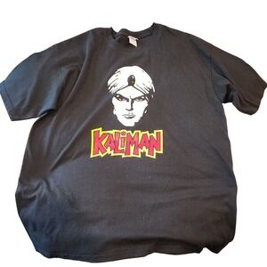 Vintage Kaliman Graphic T Shirt Black Mens Size XL Heavyweight Yazbek